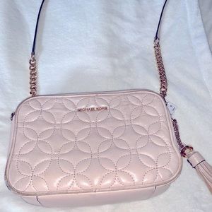 Michael Kors Soft Pink Quilted Crossbody Bag